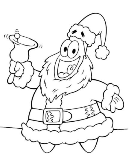 Spongebob Christmas Coloring Pages - Part 2